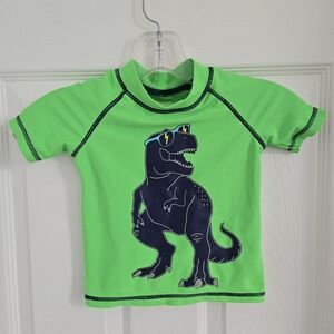 Carter's Neon Green Dinosaur Rashguard